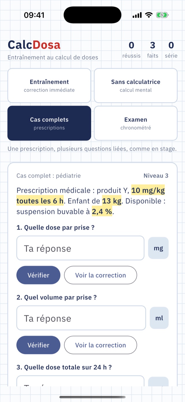 Cas complet de pédiatrie avec plusieurs questions